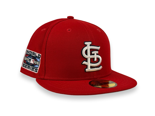 St. Louis Cardinals New Era Cap 59FIFTY Fitted Hat Red 2006 World Series Side Patch