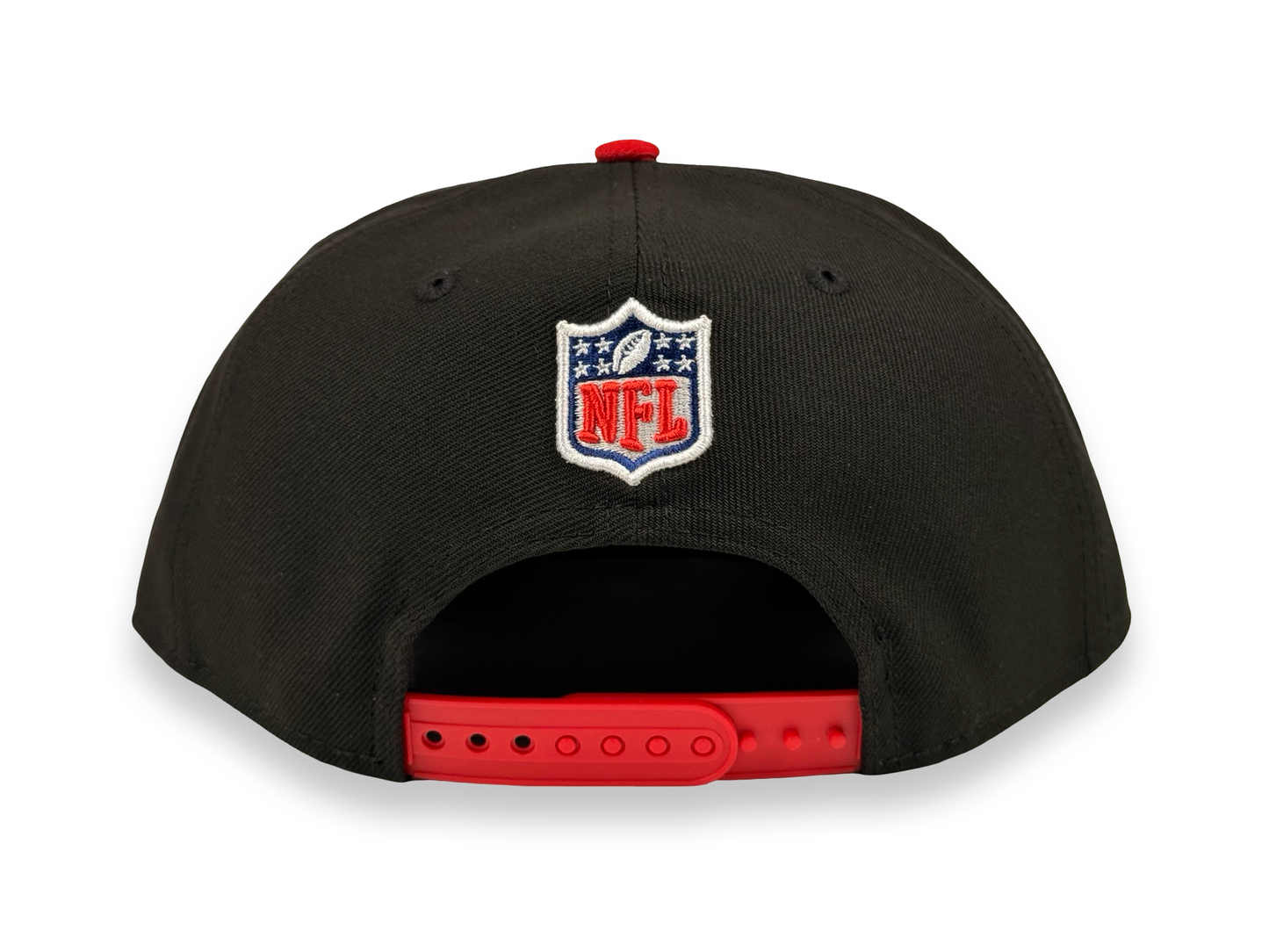 San Francisco 49ers New Era Cap 9FIFTY A-Frame Snapback Hat Black/Red Gold Stitch