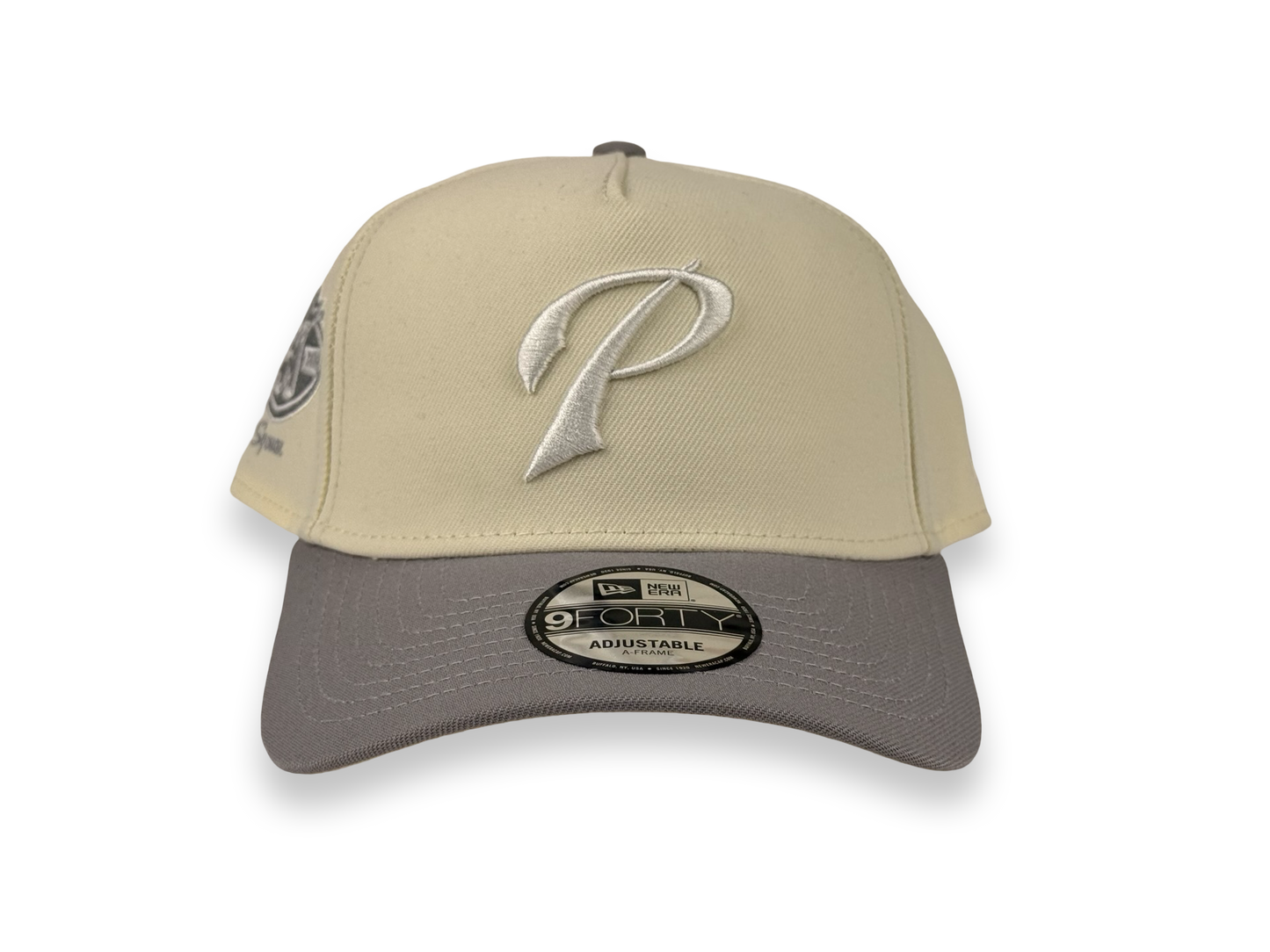 San Diego Padres New Era Cap 9FORTY A-Frame Snapback Hat Cream Crown Gray Visor 50th Anniversary Sycuan Side Patch