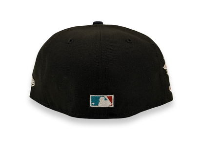 San Diego Padres New Era Cap 59FIFTY Fitted Hat Black Crown Navy Blue Visor Cactus League 1996 Side Patch
