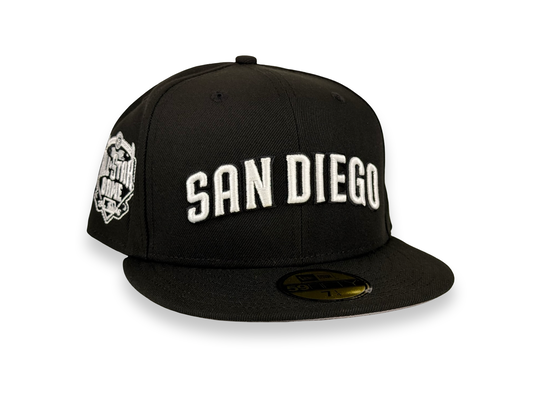 San Diego Padres Script MLB New Era Cap 59FIFTY Fitted Hat