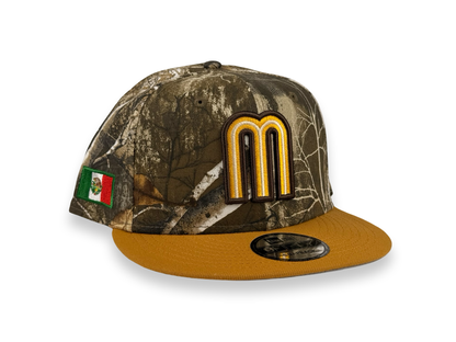Mexico WBC New Era Cap 9FIFTY Snapback Hat Real Tree Camo Mexico Flag Side Patch
