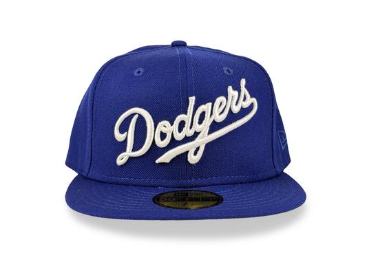 Los Angeles Dodgers Script MLB New Era Cap 59FIFTY Fitted Hat