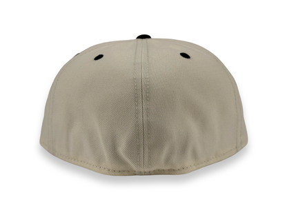 San Diego Padres New Era Cap 59FIFTY Fitted Hat Cream Crown Black Visor Green Underbrim Batterman Side Patch