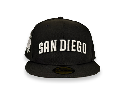 San Diego Padres Script MLB New Era Cap 59FIFTY Fitted Hat