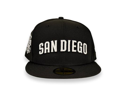San Diego Padres Script MLB New Era Cap 59FIFTY Fitted Hat