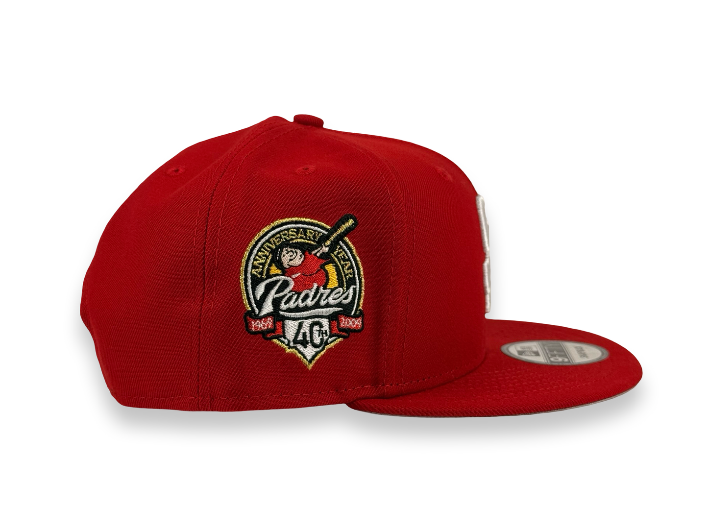 San Diego Padres MLB New Era Cap 9FIFTY Snapback Hat Red 40th Anniversary Side Patch