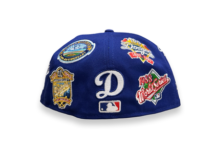 Los Angeles Dodgers All Over Patch MLB New Era Cap 59FIFTY Fitted Hat