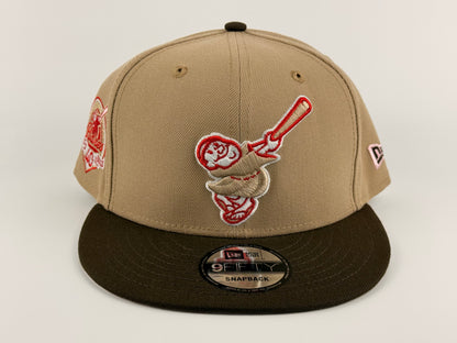 San Diego Padres Swinging Friar New Era Cap 9FIFTY Snapback Hat Brown Pink Underbrim 40th Anniversary Side Patch