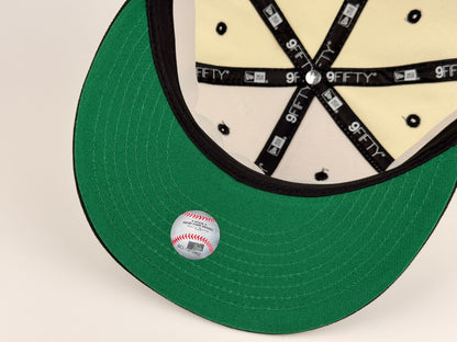 San Diego Padres MLB New Era Cap 9FIFTY Snapback Hat Cream Crown Black Visor 25th Anniversary Side Patch