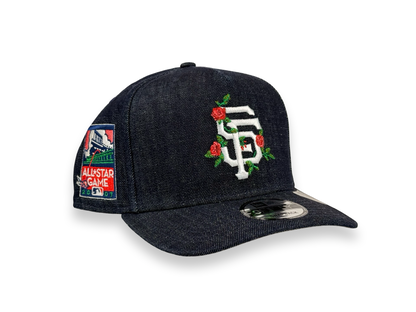San Francisco Giants MLB New Era Cap 9FIFTY A-Frame Snapback Hat Demin 2007 All Star Game Side Patch