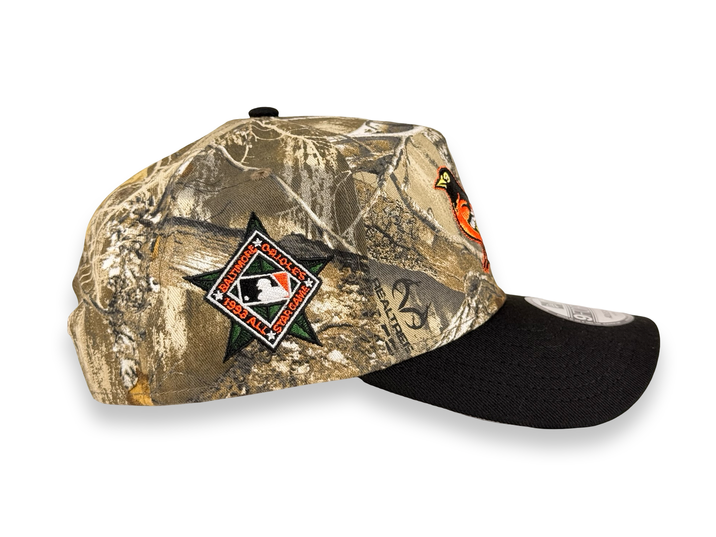 Baltimore Orioles Real Tree MLB New Era Cap 9FORTY A-Frame Snapback Hat