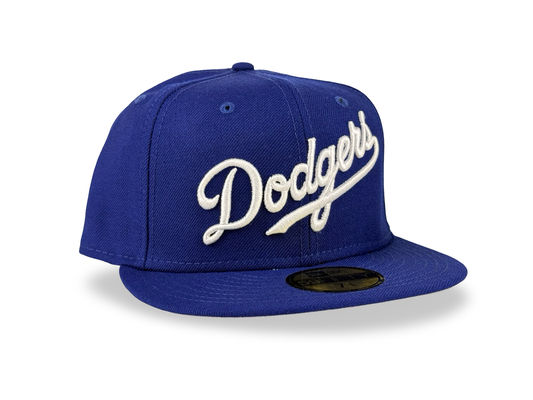 Los Angeles Dodgers Script MLB New Era Cap 59FIFTY Fitted Hat