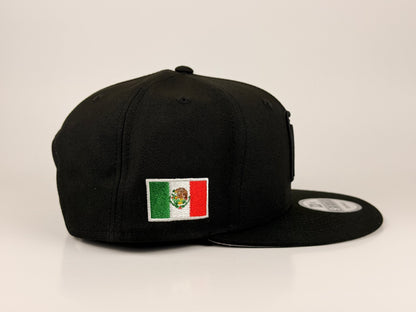 Mexico WBC New Era Cap 9FIFTY Snapback Hat Black Mexico Flag Side Patch
