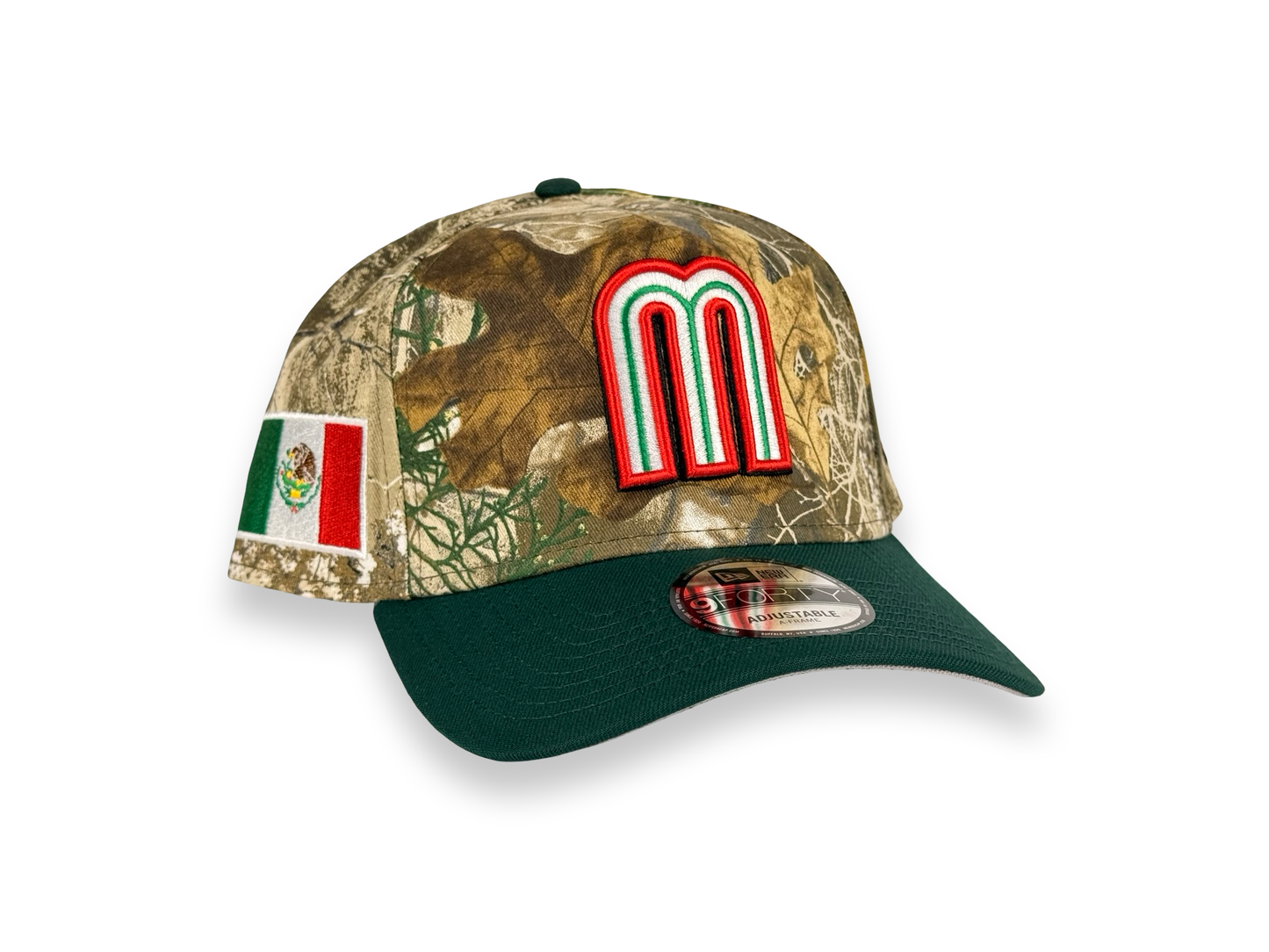 Mexico WBC Real Tree Camo New Era Cap 9FORTY A-Frame Snapback Hat