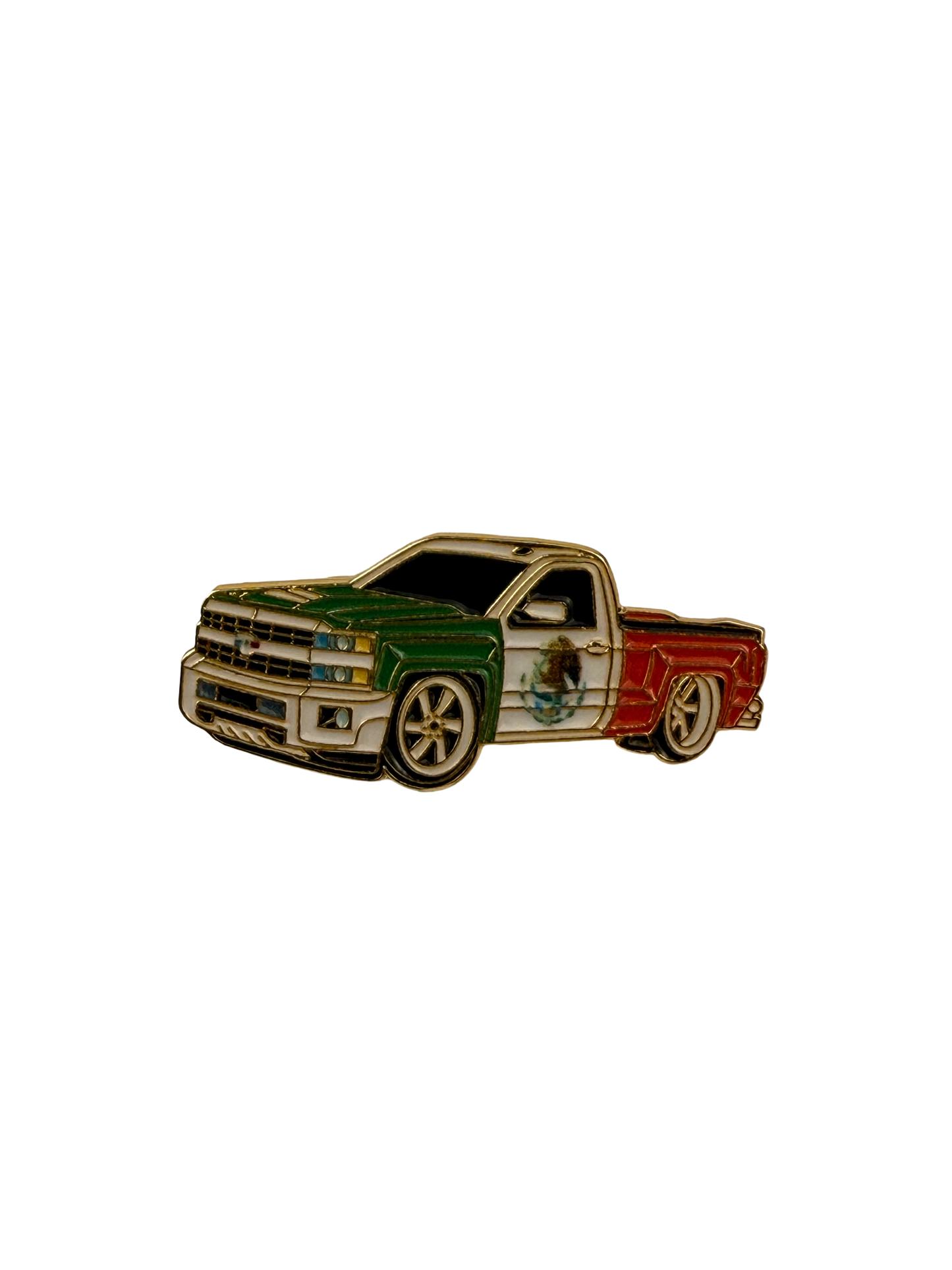 Chevy Silverado Single Cab “Cheyenne” Mexico Flag Hat Pin