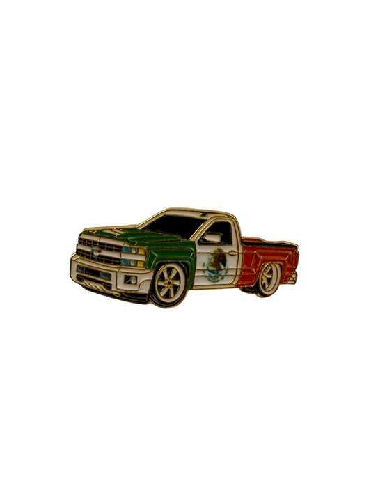 Chevy Silverado Single Cab “Cheyenne” Mexico Flag Hat Pin