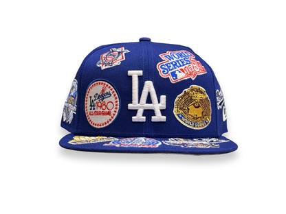 Los Angeles Dodgers All Over Patch MLB New Era Cap 59FIFTY Fitted Hat