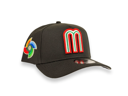 Mexico WBC New Era Cap 9FORTY A-Frame Snapback Hat Black