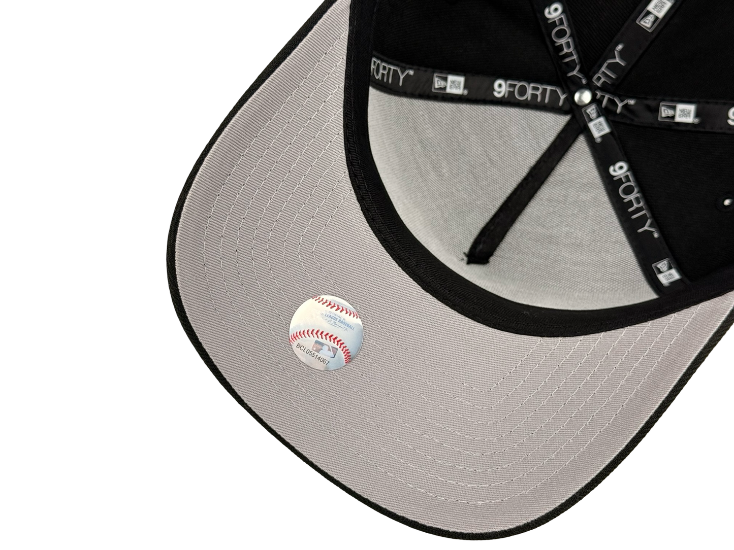 Los Angeles Dodgers Old English Script MLB New Era Cap 9FORTY A-Frame SnapBack Hat Black