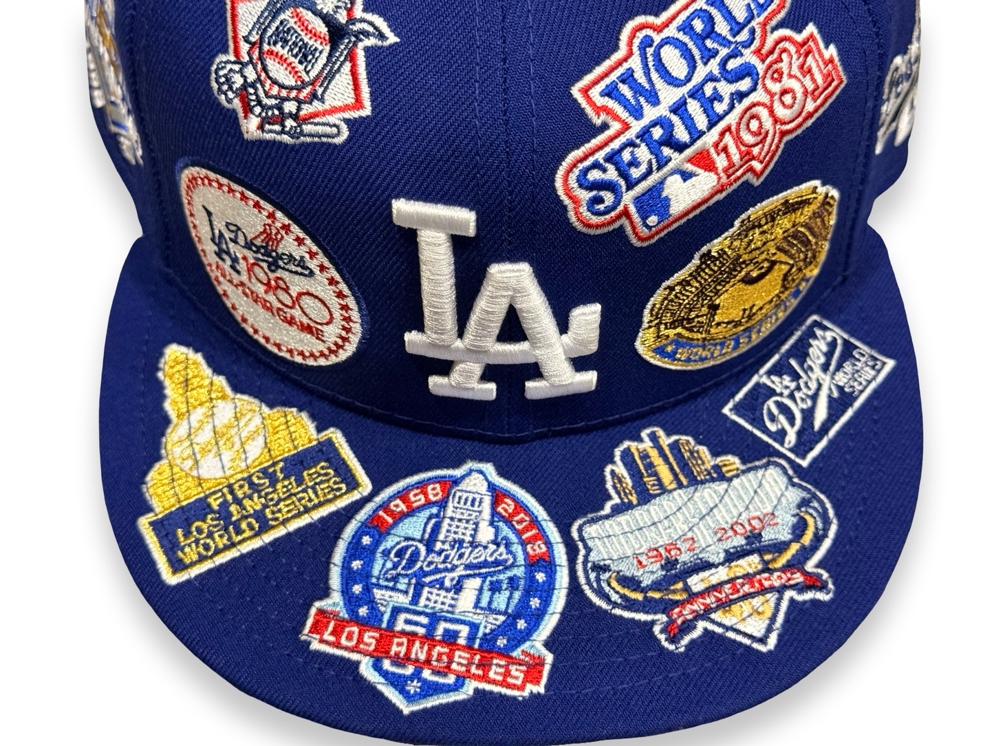 Los Angeles Dodgers All Over Patch MLB New Era Cap 59FIFTY Fitted Hat