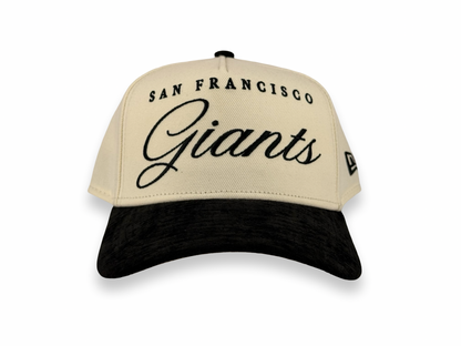 San Francisco Giants Script MLB New Era Cap 9FORTY A-Frame Snapback Hat