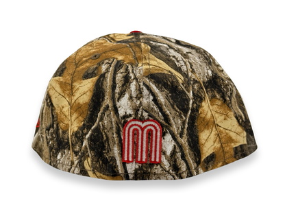 Mexico (Glow in the Dark) WBC New Era Cap 59FIFTY Fitted Hat Real Tree Camo Mexico Flag Side Patch