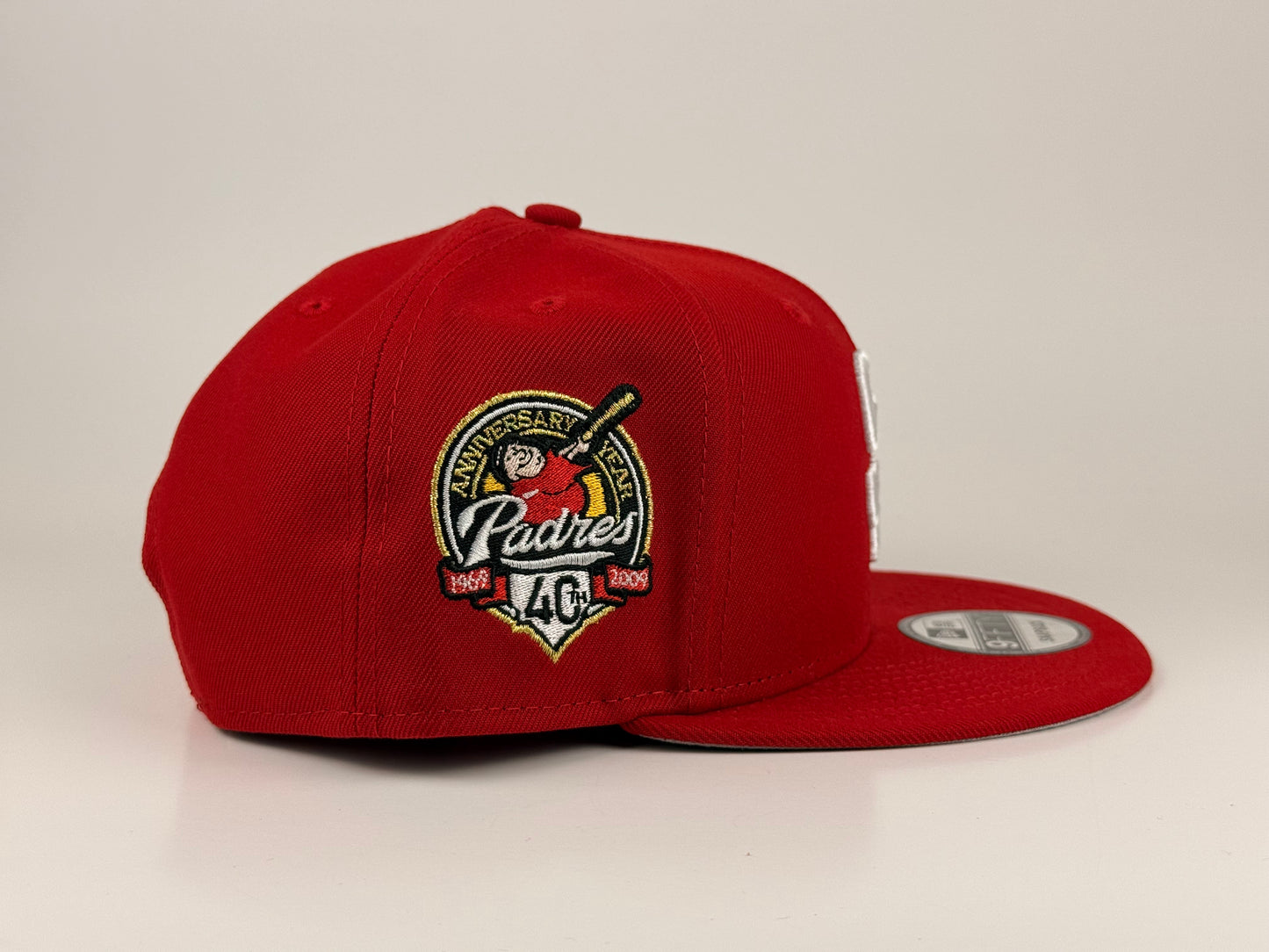 San Diego Padres MLB New Era Cap 9FIFTY Snapback Hat Red 40th Anniversary Side Patch