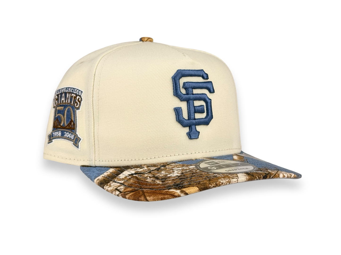 San Francisco Giants MLB New Era Cap 9FIFTY A-Frame Snapback Hat Pre-Curved Visor