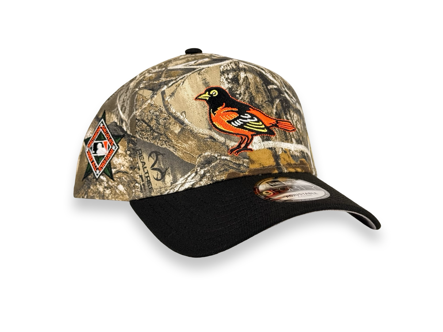 Baltimore Orioles Real Tree MLB New Era Cap 9FORTY A-Frame Snapback Hat