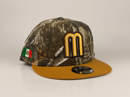 Mexico WBC New Era Cap 9FIFTY Snapback Hat Real Tree Camo Mexico Flag Side Patch