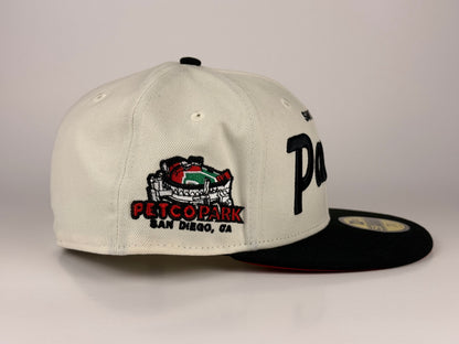San Diego Padres Script MLB New Era Cap 59FIFTY Fitted Hat