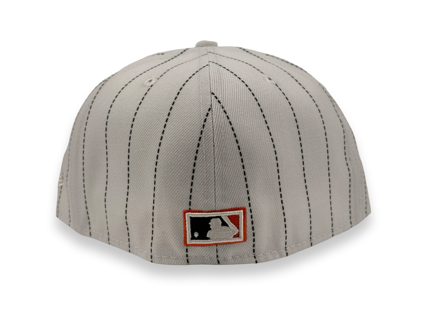 San Diego Padres Pinstripe New Era Cap 59FIFTY Fitted Hat White Crown Navy Blue Visor 25th Anniversary Side Patch