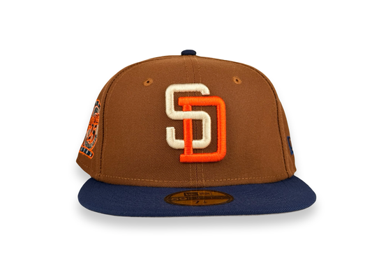 San Diego Padres Oversized Logo MLB New Era Cap 59FIFTY Fitted Hat