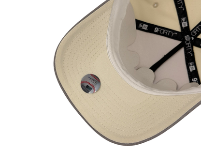 San Diego Padres New Era Cap 9FORTY A-Frame Snapback Hat Cream Crown Gray Visor 50th Anniversary Sycuan Side Patch