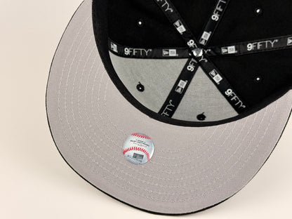 San Diego Padres Old English Script MLB New Era Cap 9FIFTY Snapback Hat Black