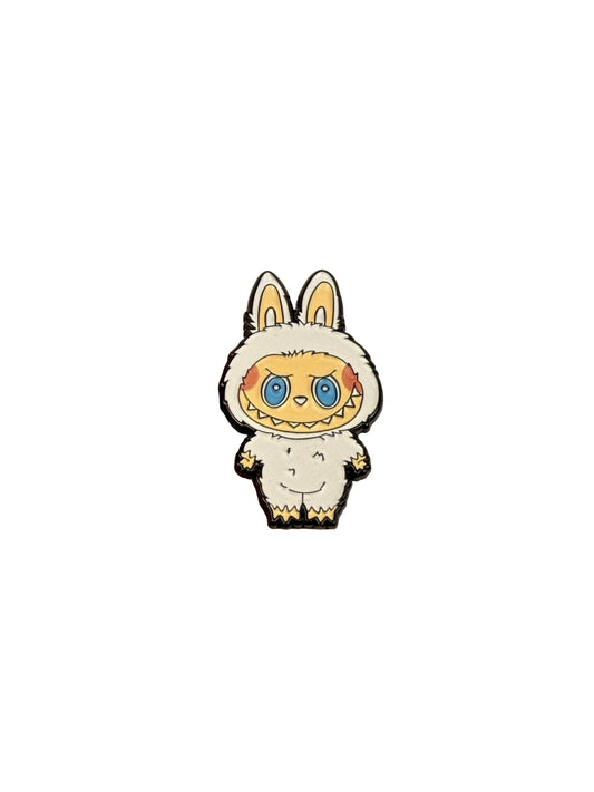 Labubu White Hat Pin