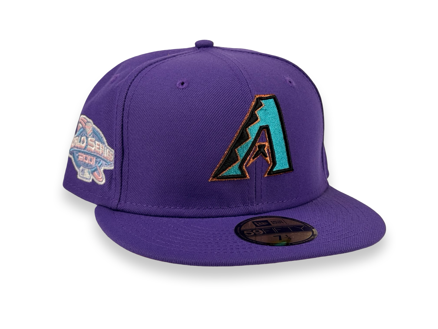 Arizona Diamondbacks "Purple Swag" New Era Cap 59FIFTY Fitted Cap Purple Pink Underbrim 2001 World Series Side Patch