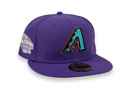 Arizona Diamondbacks "Purple Swag" New Era Cap 59FIFTY Fitted Cap Purple Pink Underbrim 2001 World Series Side Patch