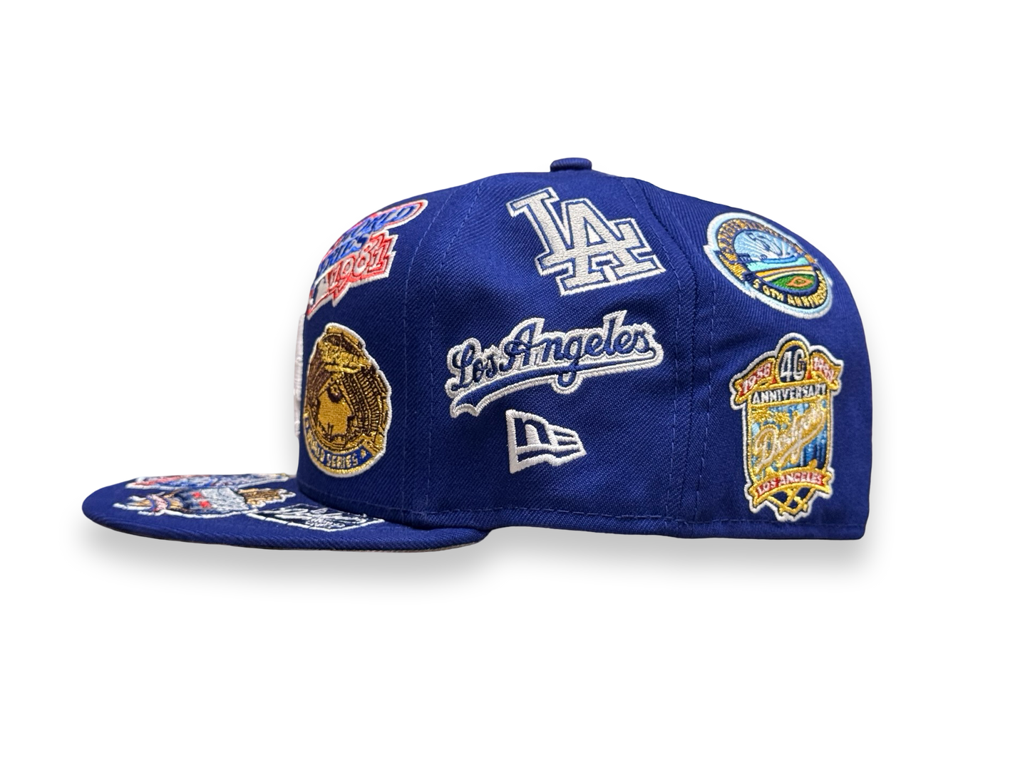 Los Angeles Dodgers All Over Patch MLB New Era Cap 59FIFTY Fitted Hat