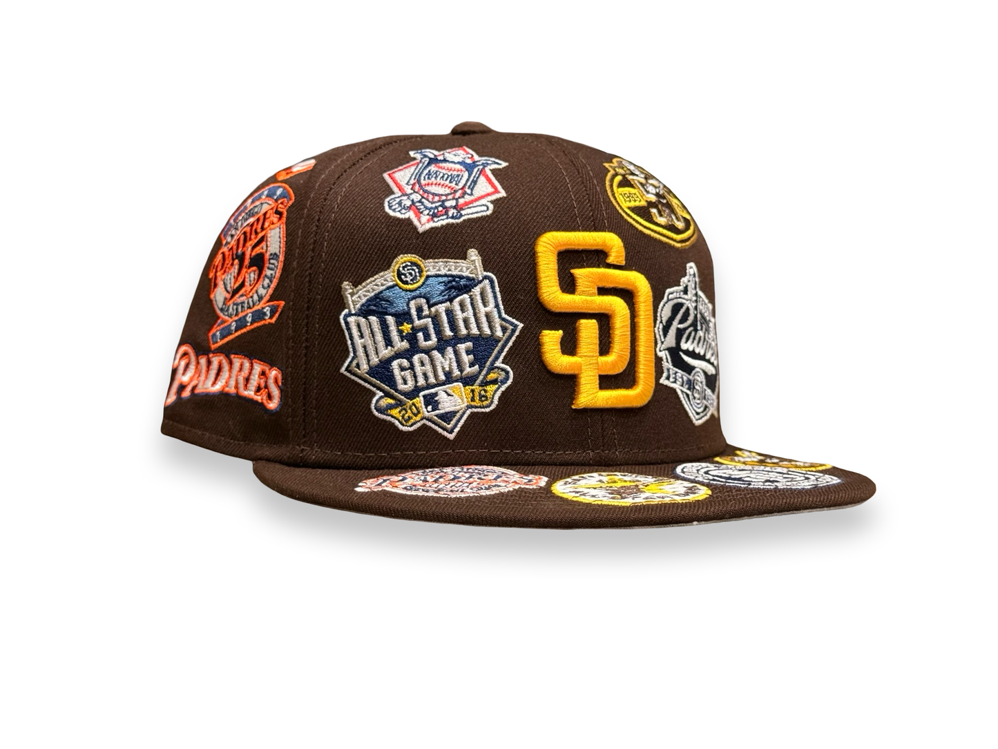 San Diego Padres All Over Patch MLB New Era Cap 59FIFTY Fitted Hat