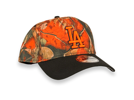 Los Angeles Dodgers Orange Real Tree  MLB New Era Cap 9FORTY A-Frame Snapback Hat