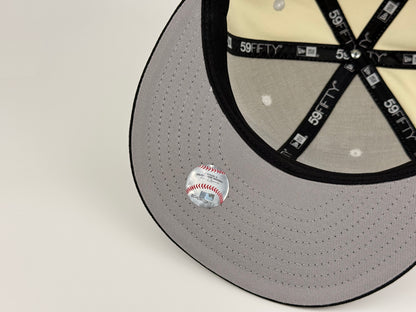 Arizona Diamondbacks New Era Cap 59FIFTY Fitted Hat Cream Crown Black Visor 2001 World Series Side Patch
